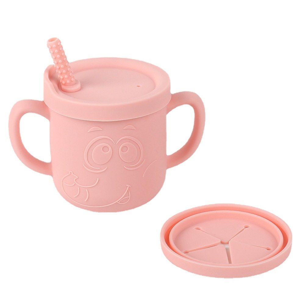 Chinese Factory Silicone Straw Cup Food Grade Baby Silicone Sippy Cup Bpa Free Silicone Tableware Snack Sippy Toddler Cups